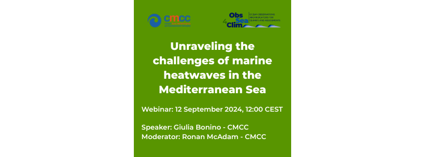 Marine heatwaves in the Mediterranean – webinar and&nbsp;resources